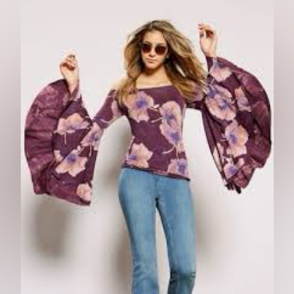 Free people birds of paradise top Floral Off-Shoulder Top - Picture 5 of 7